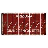 Arizona Maroon Cut License Plate Strips (Set of 8) Shotgun