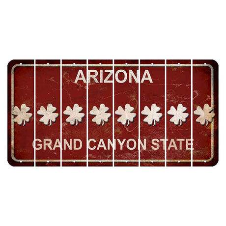Arizona Maroon Cut License Plate Strips (Set of 8) Shamrock