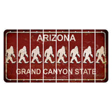 Arizona Maroon Cut License Plate Strips (Set of 8) Bigfoot