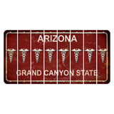 Arizona Maroon Cut License Plate Strips (Set of 8) Caduceus