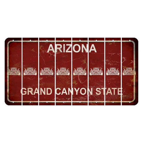 Arizona Maroon Cut License Plate Strips (Set of 8) Hot Rod
