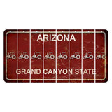 Arizona Maroon Cut License Plate Strips (Set of 8) Tractor