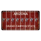 Arizona Maroon Cut License Plate Strips (Set of 8) Swordfish