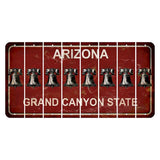 Arizona Maroon Cut License Plate Strips (Set of 8) Liberty Bell