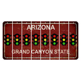 Arizona Maroon Cut License Plate Strips (Set of 8) Traffic Light