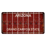 Arizona Maroon Cut License Plate Strips (Set of 8) Hockey