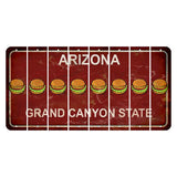 Arizona Maroon Cut License Plate Strips (Set of 8) Hamburger
