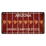 Arizona Maroon Cut License Plate Strips (Set of 8) Pizza