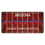 Arizona Maroon Cut License Plate Strips (Set of 8) Democrat