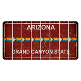 Arizona Maroon Cut License Plate Strips (Set of 8) LGBTQ Flag