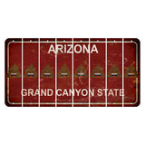 Arizona Maroon Cut License Plate Strips (Set of 8) Emoji - Poop