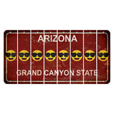 Arizona Maroon Cut License Plate Strips (Set of 8) Emoji - Shades