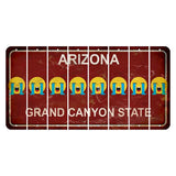 Arizona Maroon Cut License Plate Strips (Set of 8) Emoji - Crying