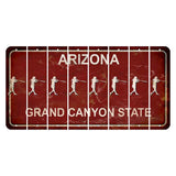 Arizona Maroon Cut License Plate Strips (Set of 8) Softball Batter