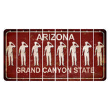 Arizona Maroon Cut License Plate Strips (Set of 8) Police Officer