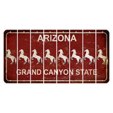 Arizona Maroon Cut License Plate Strips (Set of 8) Horse