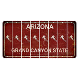 Arizona Maroon Cut License Plate Strips (Set of 8) Skier