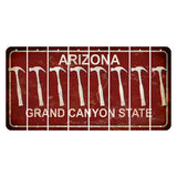 Arizona Maroon Cut License Plate Strips (Set of 8) Hammer