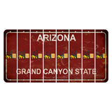 Arizona Maroon Cut License Plate Strips (Set of 8) Forklift