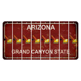 Arizona Maroon Cut License Plate Strips (Set of 8) Wrecking Ball Crane