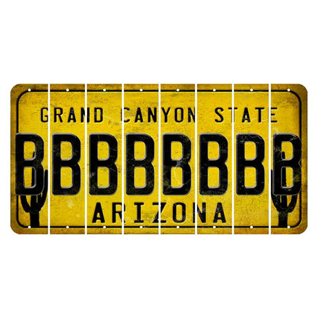 Arizona Yellow Cut License Plate Strips (Set of 8) B