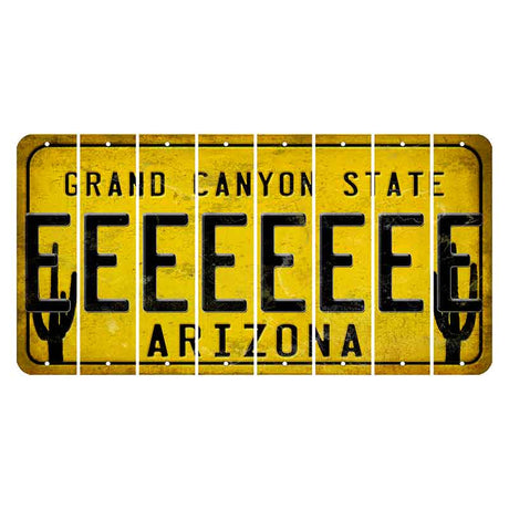 Arizona Yellow Cut License Plate Strips (Set of 8) E