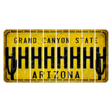 Arizona Yellow Cut License Plate Strips (Set of 8) H