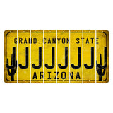 Arizona Yellow Cut License Plate Strips (Set of 8) J
