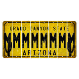 Arizona Yellow Cut License Plate Strips (Set of 8) M