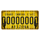 Arizona Yellow Cut License Plate Strips (Set of 8) O