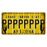 Arizona Yellow Cut License Plate Strips (Set of 8) P