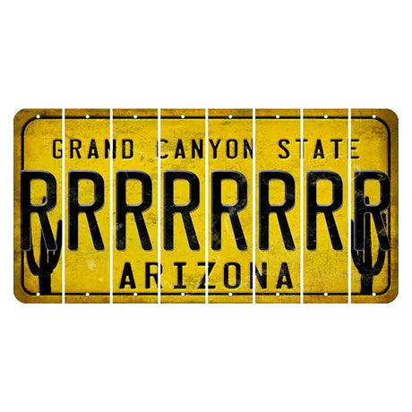 Arizona Yellow Cut License Plate Strips (Set of 8) R