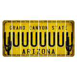 Arizona Yellow Cut License Plate Strips (Set of 8) U