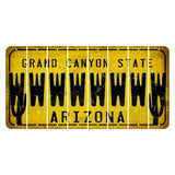 Arizona Yellow Cut License Plate Strips (Set of 8) W