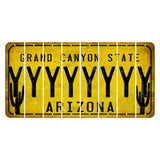 Arizona Yellow Cut License Plate Strips (Set of 8) Y
