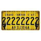 Arizona Yellow Cut License Plate Strips (Set of 8) 2