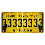 Arizona Yellow Cut License Plate Strips (Set of 8) 3