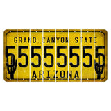 Arizona Yellow Cut License Plate Strips (Set of 8) 5