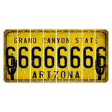 Arizona Yellow Cut License Plate Strips (Set of 8) 6