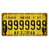 Arizona Yellow Cut License Plate Strips (Set of 8) 9