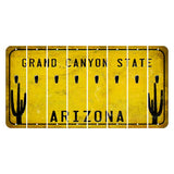Arizona Yellow Cut License Plate Strips (Set of 8) Apostrophe