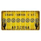 Arizona Yellow Cut License Plate Strips (Set of 8) 2nd Amendment