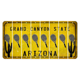 Arizona Yellow Cut License Plate Strips (Set of 8) Teacher Apple