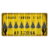 Arizona Yellow Cut License Plate Strips (Set of 8) Chicken