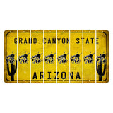 Arizona Yellow Cut License Plate Strips (Set of 8) Kangaroo
