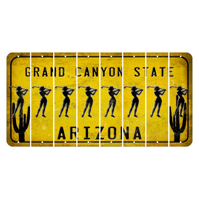 Arizona Yellow Cut License Plate Strips (Set of 8) Fairy