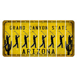 Arizona Yellow Cut License Plate Strips (Set of 8) Lobster