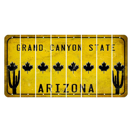 Arizona Yellow Cut License Plate Strips (Set of 8) Male Golfer