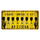 Arizona Yellow Cut License Plate Strips (Set of 8) Whale