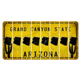 Arizona Yellow Cut License Plate Strips (Set of 8) State Flag